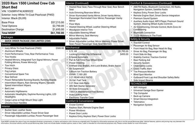 2020 RAM 1500 Limited