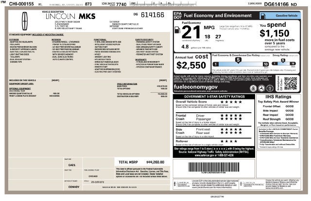 2013 Lincoln MKS Base