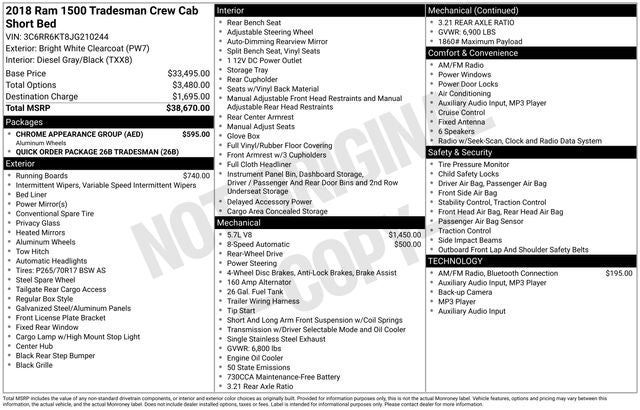 2018 RAM 1500 Tradesman