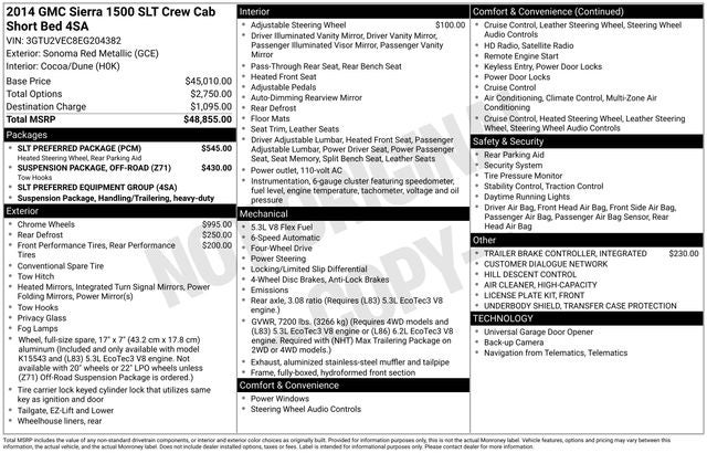 2014 GMC Sierra 1500 SLT