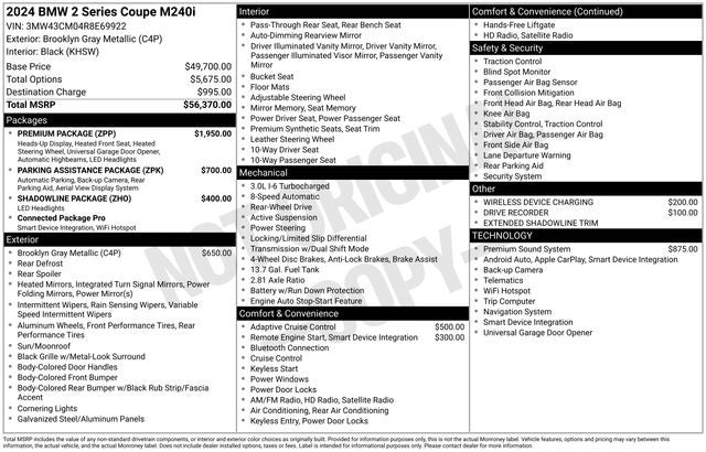 2024 BMW 2 Series M240i