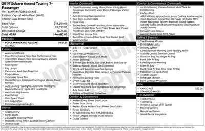 2019 Subaru Ascent Touring