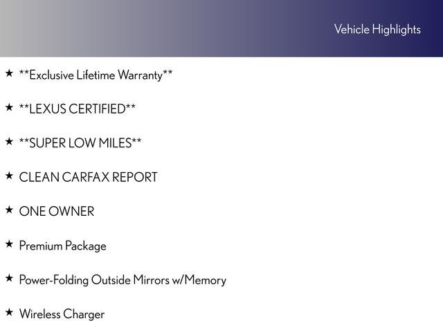 2023 Lexus ES 350 Premium Package