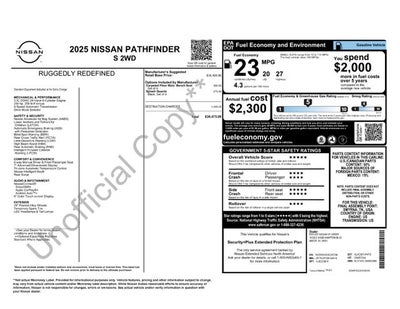 2025 Nissan Pathfinder S