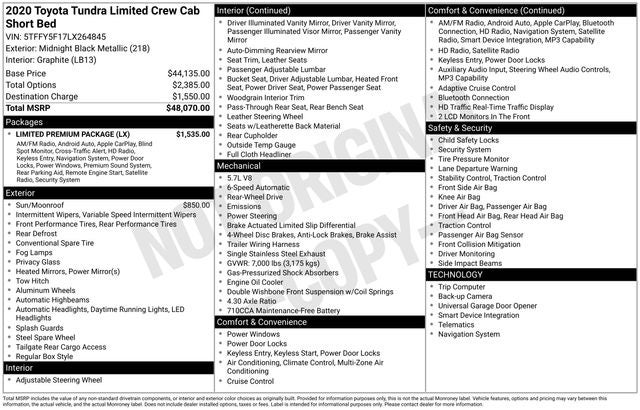 2020 Toyota Tundra Limited