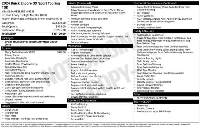 2024 Buick Encore GX Sport Touring