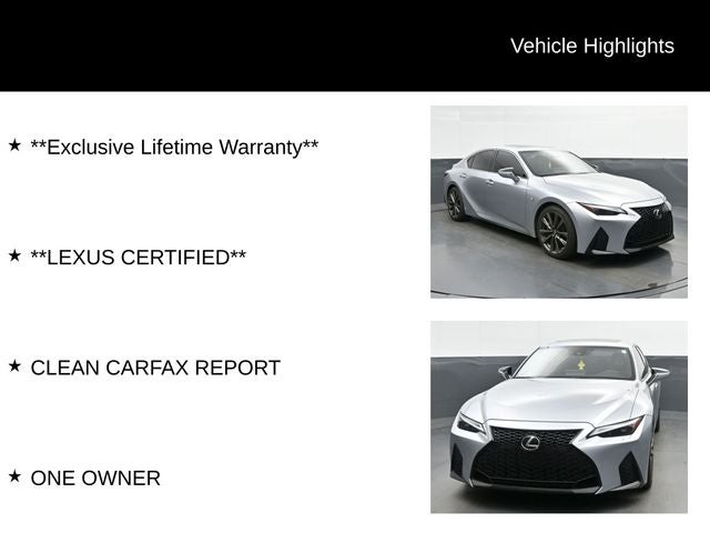2022 Lexus IS 350 F SPORT