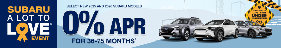 Select New 2025 and 2026 Subaru Models
