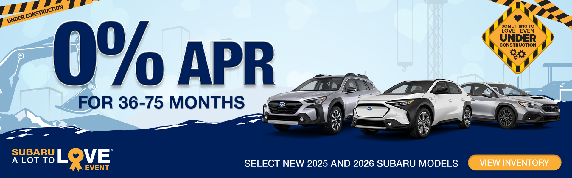 Select New 2025 and 2026 Subaru Models