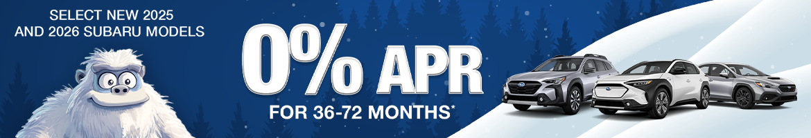 Select New 2025 and 2026 Subaru Models