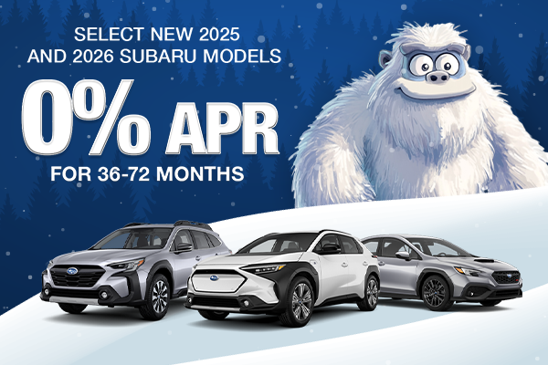 Select New 2025 and 2026 Subaru Models