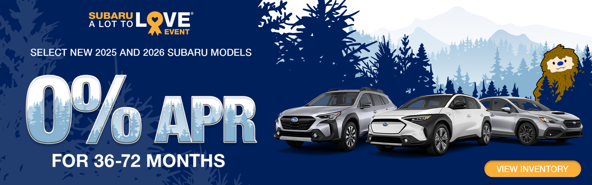 Select New 2025 and 2026 Subaru Models 