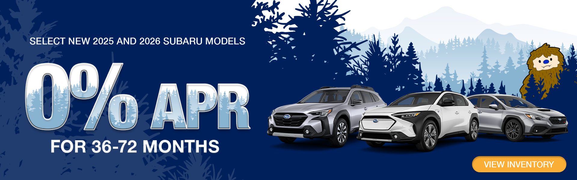 Select New 2025 and 2026 Subaru Models 