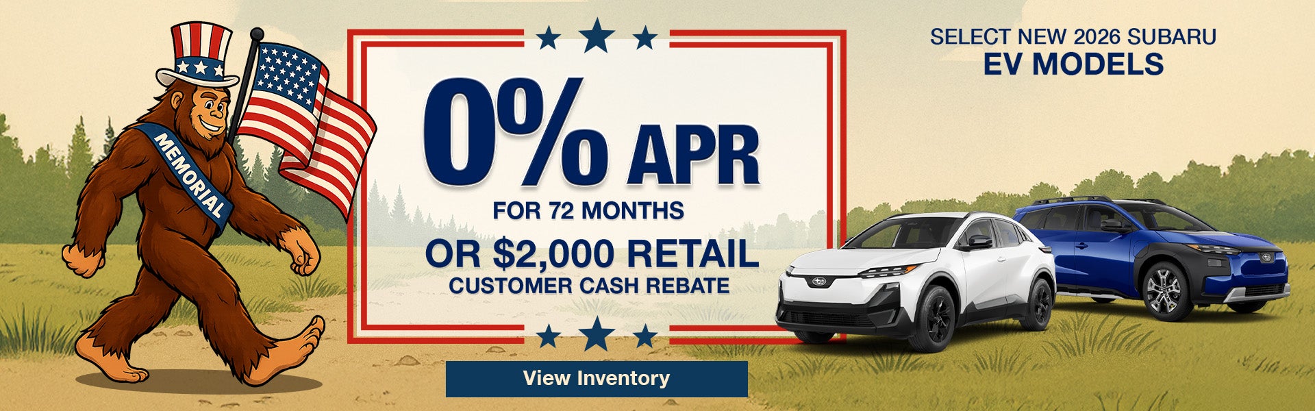 Select New 2026 Subaru EV Models